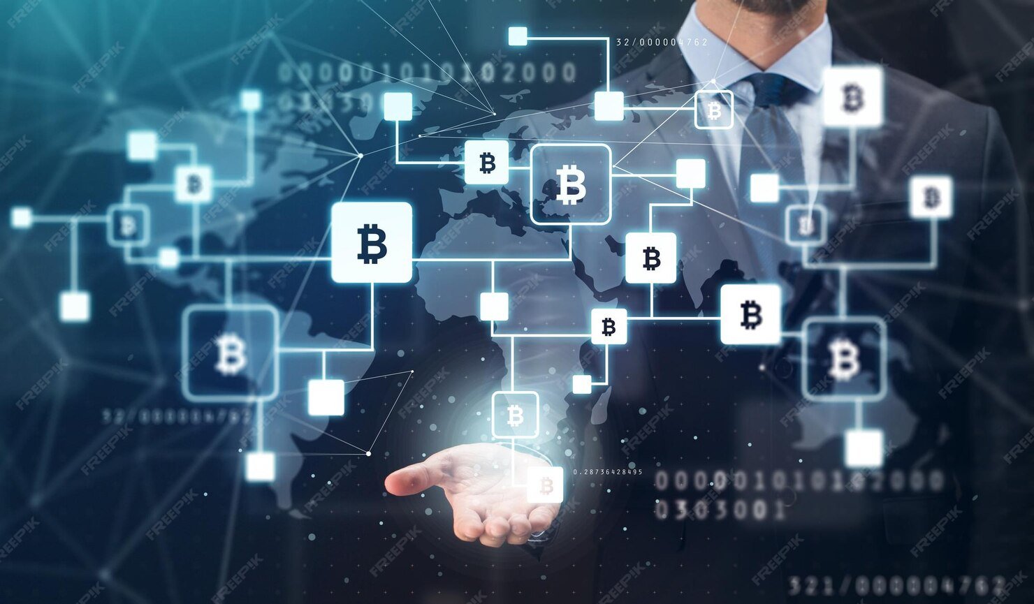 Blockchain technology network visualization